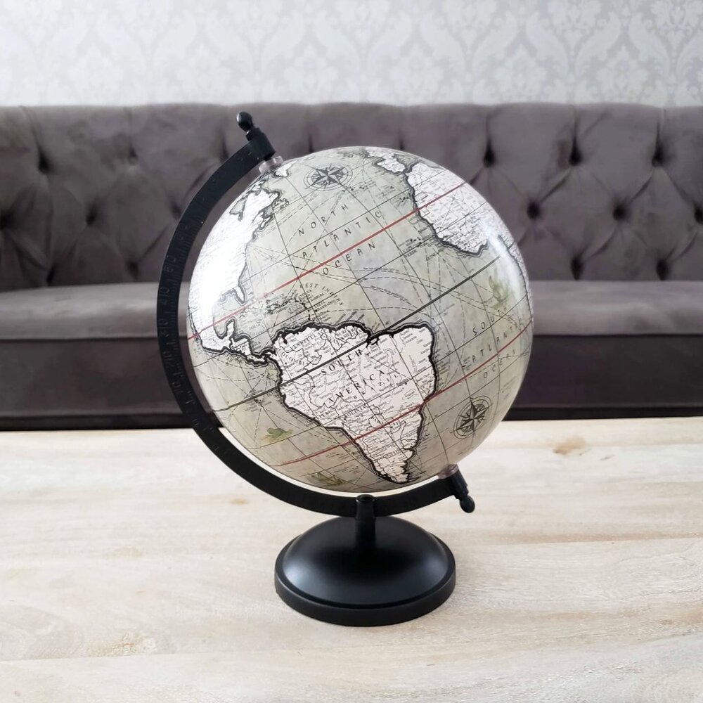 Abbott Collection Tabletop Globe Dark Academia Decor Vintage Style Desk Globe